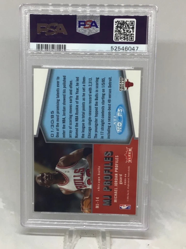 2005 Hoops MJ Profiles #MJ-14 Michael Jordan PSA 9 (2 in all grades) - Image 2 of 2