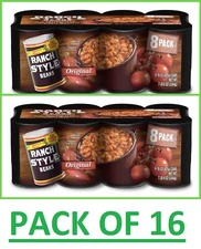16 CANS - Canned Beans, Ranch Style Beans 15 oz FREE SHIPPING
