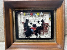 Vintage Eileen Virginia Dowd "Congenial Friends" Silhouette - Framed