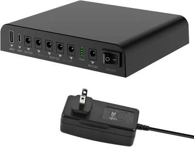 27000mAh Mini UPS Backup Battery Pack for Routers, CCTV, LED Lights & More