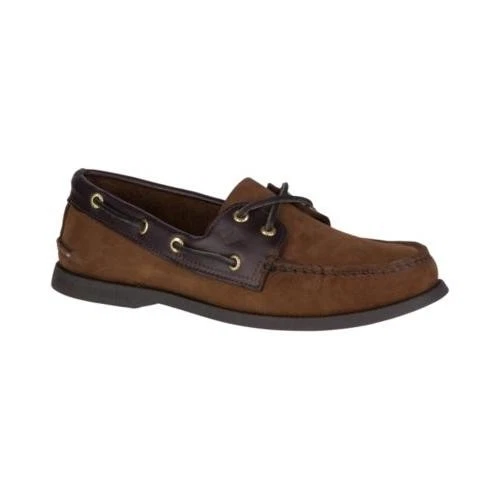 Sperry Men's Authentic Original 2-Eye Boat Shoe Brown Buck Leather - 0195412, Br