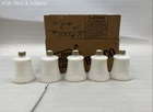 Vintage HOMCO Hobnail Milk Glass Votive Candle Holder Set 5 Flic-A-Lite Box
