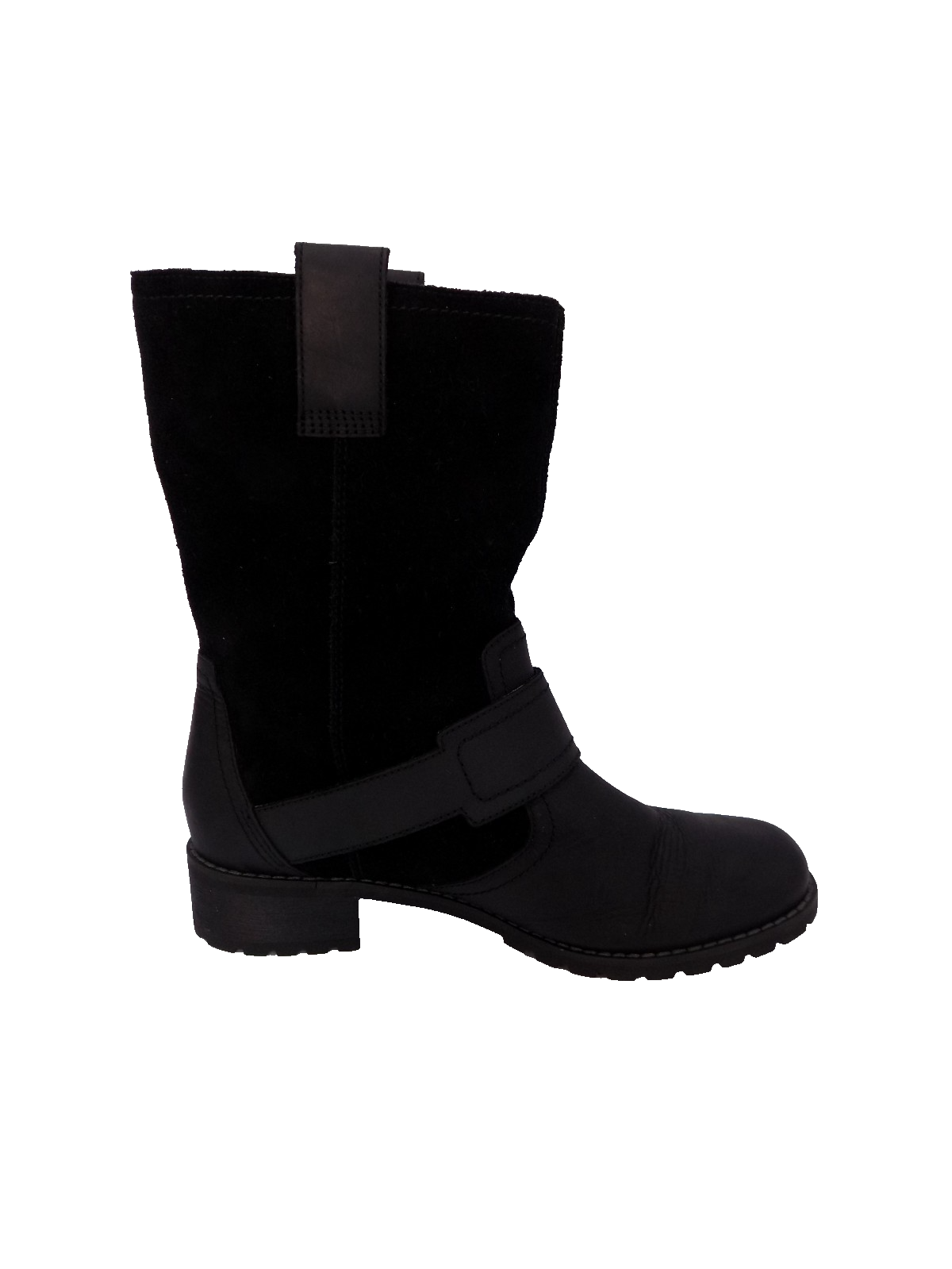 SAOLA Stivali Timberland neri pelle scamosciata taglia 5 donna tacco basso suola grossa