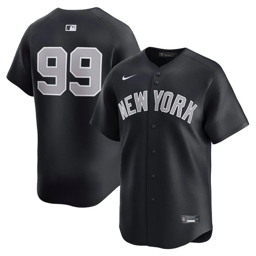 [ All Stitched ] Men's Yankees Aaron Judge Navy Alternate Limited Jersey