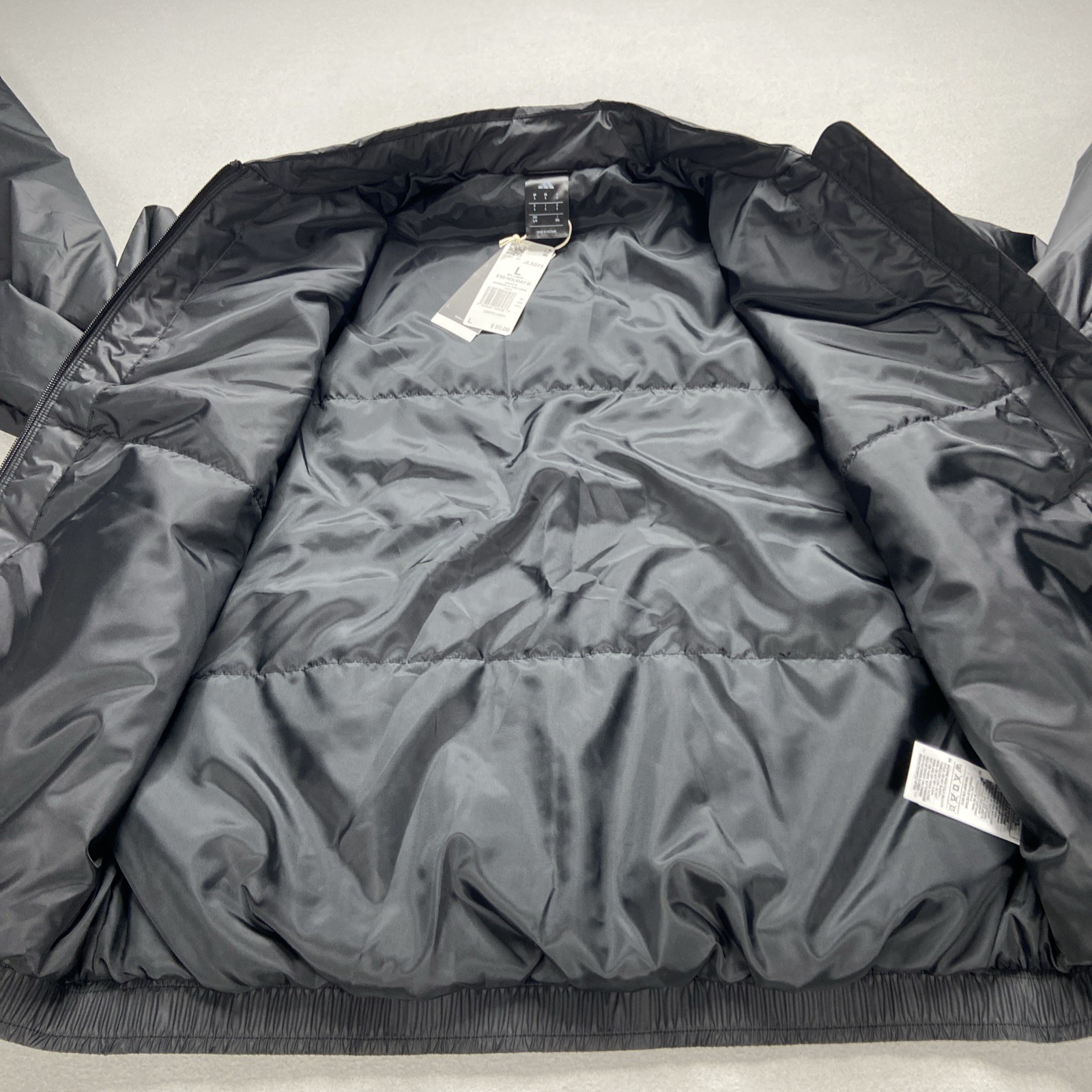 JL5075 Adidas Essentials Men's Holiday CLIMAWARM Insulated Bomber Jacket Black L image 9