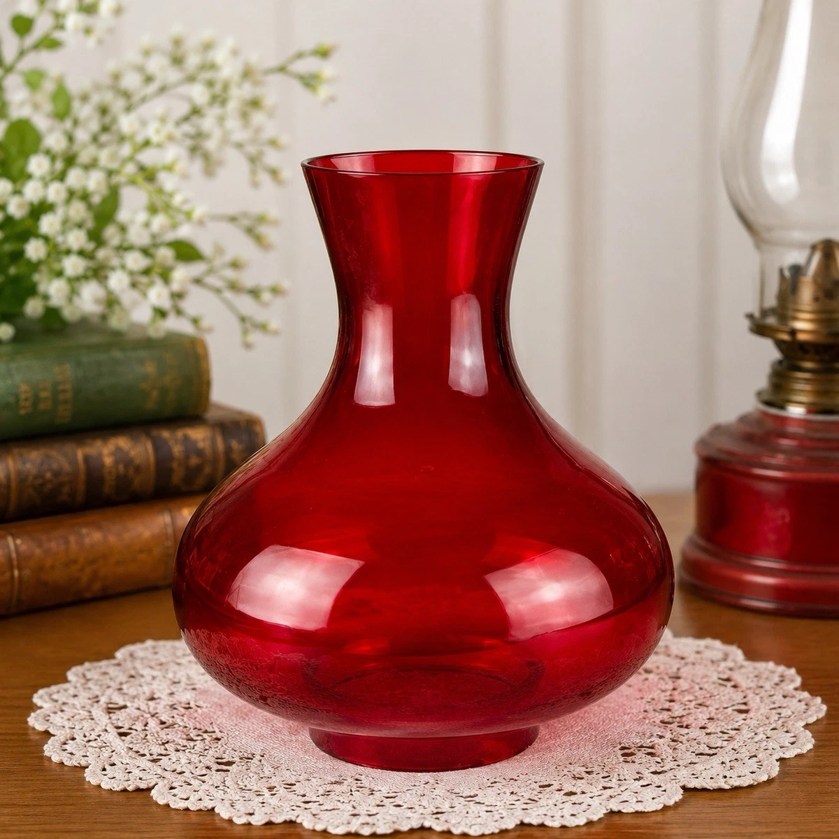Red Glass Lamp Indiana Collectible Lamp Shades for sale | eBay