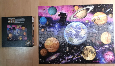 3D Puzzle Im Weltall mit Visual Echo technology 500 Teile vollständig Planeten