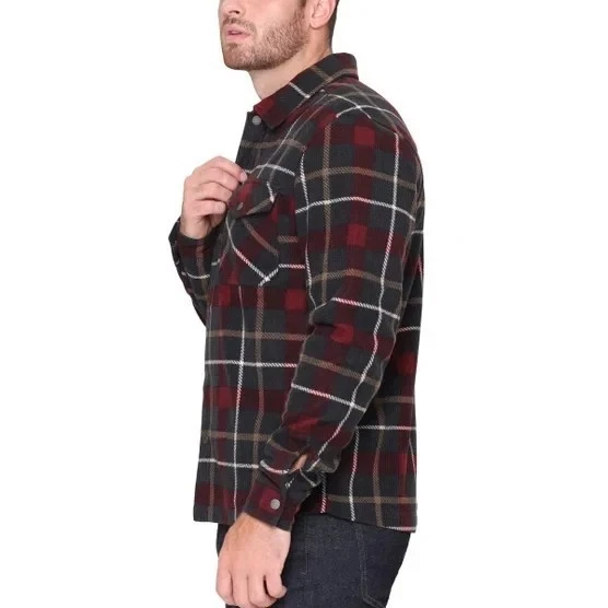 NWT BC Clothing Heritage Waffled Flannel Shirt Jacket Mens Red Plaid Sz XXL (33) image 2