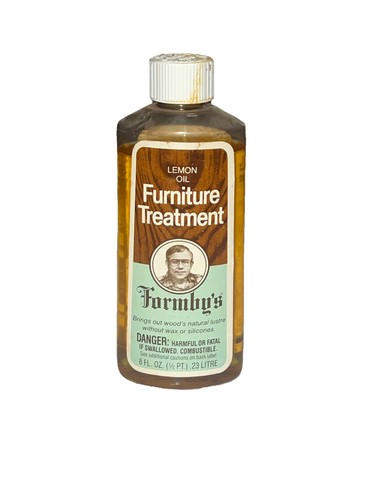 Vintage Formby’s Lemon Oil Furniture Treatment 8 Ounces 95% Full 1980 Polish