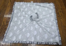 Parents Choice Large Gray Elephant Baby Lovey Clouds Security 