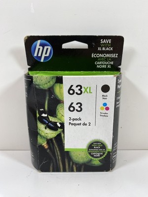 Genuine HP 63XL Black HP 63 Tri Color Ink Cartridges Combo EXP 01/2021