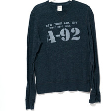 Abercrombie  Fitch Sweatshirt Men Large Blue Soft Crewneck Y2K New York