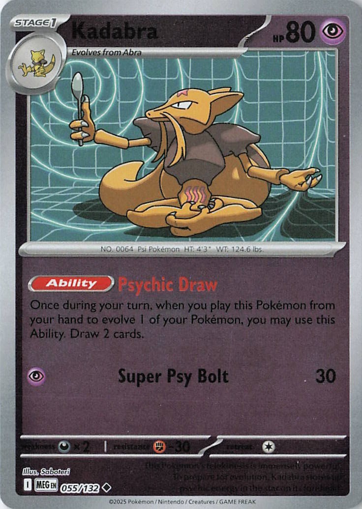 Kadabra Uncommon ME01: Mega Evolution 055/132 NM