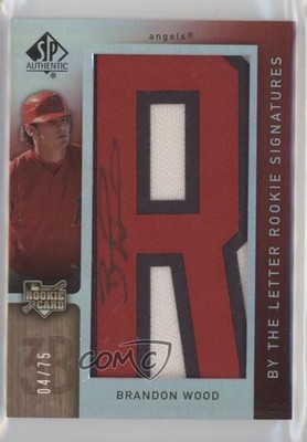 2007 SP Authentic By the Letter Rookie Signatures 4/75 Brandon Wood Auto 0o48