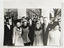 President Nixon Johnson Eisenhower Families White House Swearing-In 1969 Photo