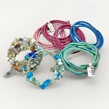 Leather And Bead Wrap Bracelets Set of 7 Multicolor Women s Jewelry