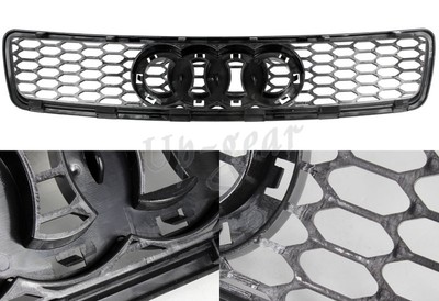 For 1996-2001 Audi A4 S4 Black ABS Honeycomb RS4 Style Front Hood Grille Grill E
