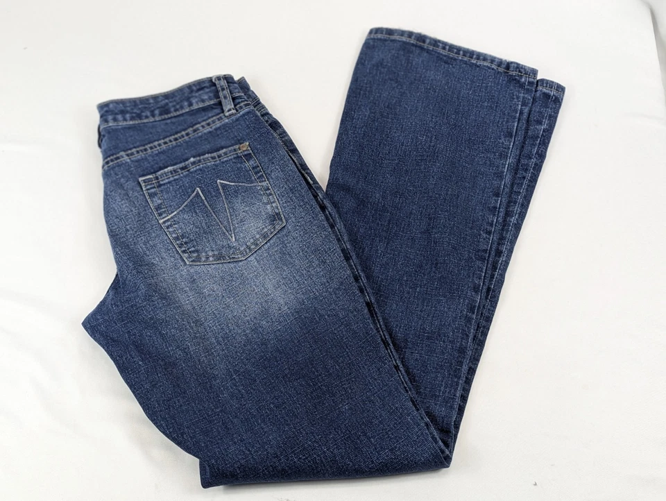 Jeans Sergio Valente Mujer 8 Bota Denim Bordado 29x33 Diseñador Foto 4 de 4