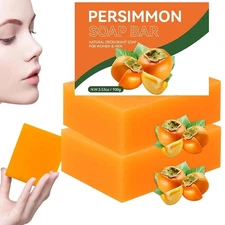 Persimmon Soap Bar Body Odor Control Deodorant Soap for Men & Women ( 2 X 8oz )