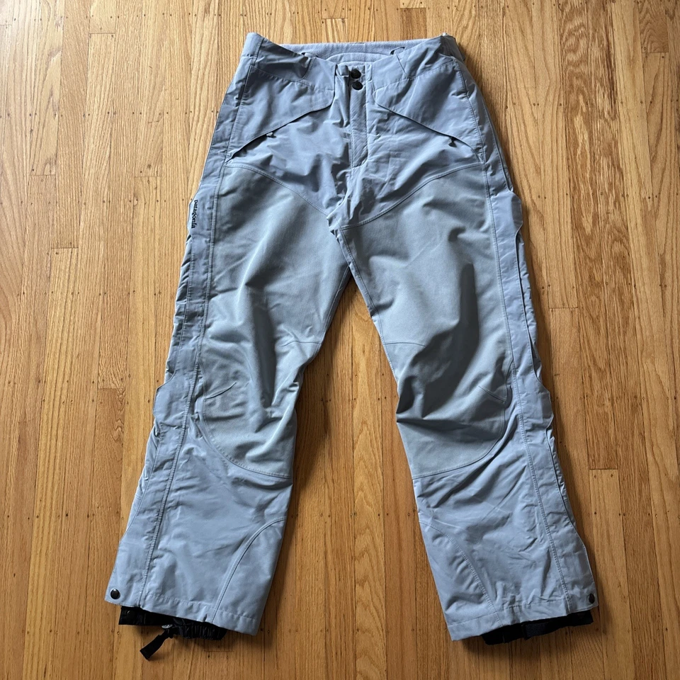 Женские зимние лыжные штаны Patagonia 14 / большие светло-серые сбоку на молнии с подкладкой - Изображение 2 из 4