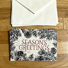 Lot of 8 Christmas Holiday Greeting Cards w/ Envelopes, Season  s Greetings