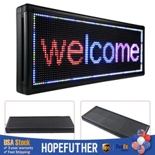 LED SIGN 3-COLOR PROGRAMMABLE  LED SCROLLING MESSAGE BOARD SIGN 40??x15??
