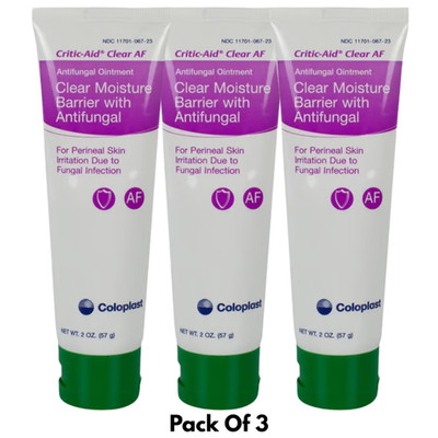Coloplast Critic-Aid Clear AF Antifungal Moisture Barrier Ointment 2oz 3Ct 7571