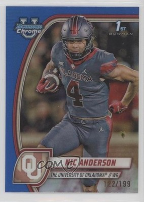 2024 Bowman U Chrome Blue Refractor 122/199 Nic Anderson #136 17xm