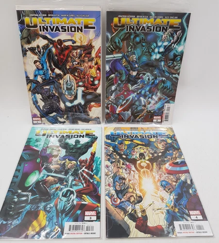 Ultimate Invasion #1-4 Complete Set Jonathan Hickman, Bryan Hitch Marvel 2023