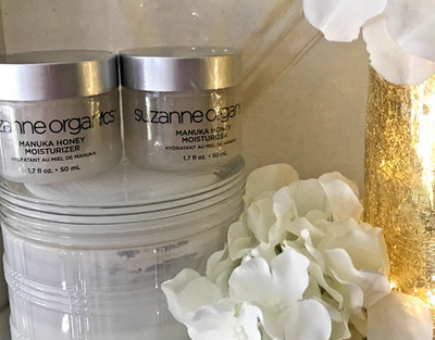 SUZANNE ORGANICS MANUKA HONEY MOISTURE GEL CREAM LOT OF 2 JARS 1.7 OZ BONUS SIZE