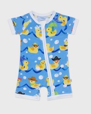 Little Sleepies Splish Splash Shorty Zippy Rubber Ducky Size 18-24