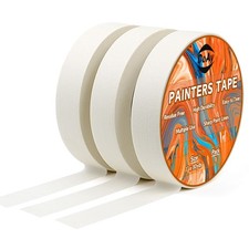 3 Pack White Painters Tape Masking Tape 1 Inch Wide Multi-Surface Smart Adhesive