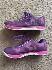 NOBULL Zapatos de Entrenamiento Púrpura Rosa Camuflados Mujeres 9.5 Hombres 8 Entrenamiento Atlético Gimnasio