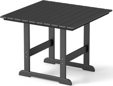 Outdoor-Dining-Table 35” HDPE Patio Furniture Connectable Square Tables 4
