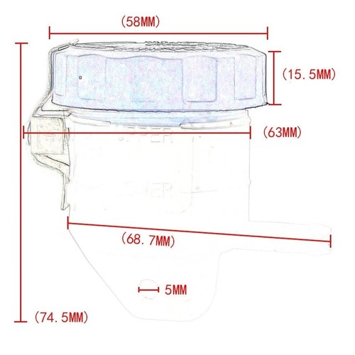 Front Brake Fluid Reservoir Tank for Kawasaki ZX10R ZX600 ZZR1400 Ninja ZXR750 - Foto 2 di 5