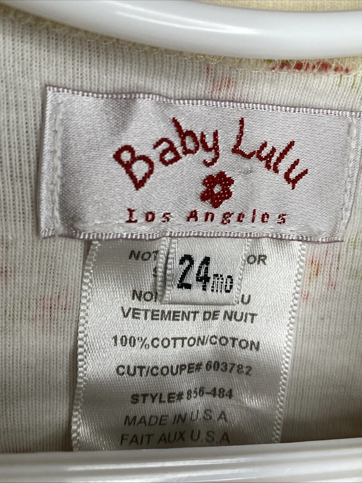 Mameluco BABY LULU Niña Amarillo Rojo Floral Una Pieza Manga Larga Talla 24 Meses Foto 3 de 4