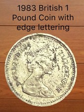 1984 British 1 Pound Coin with edge lettering