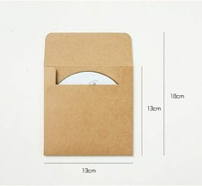 25 Pcs Retro Kraft Paper CD DVD Sleeves Envelopes Cardboard Storage Cases...