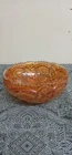 Orange Carnival Glass Bowl, 9 in. Wide, Vintage, Excellent Condition