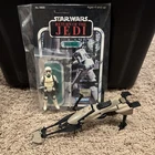 Vintage Star Wars ROTJ Speeder Bike & Biker Scout (Both Complete) ‘83 + Cardback