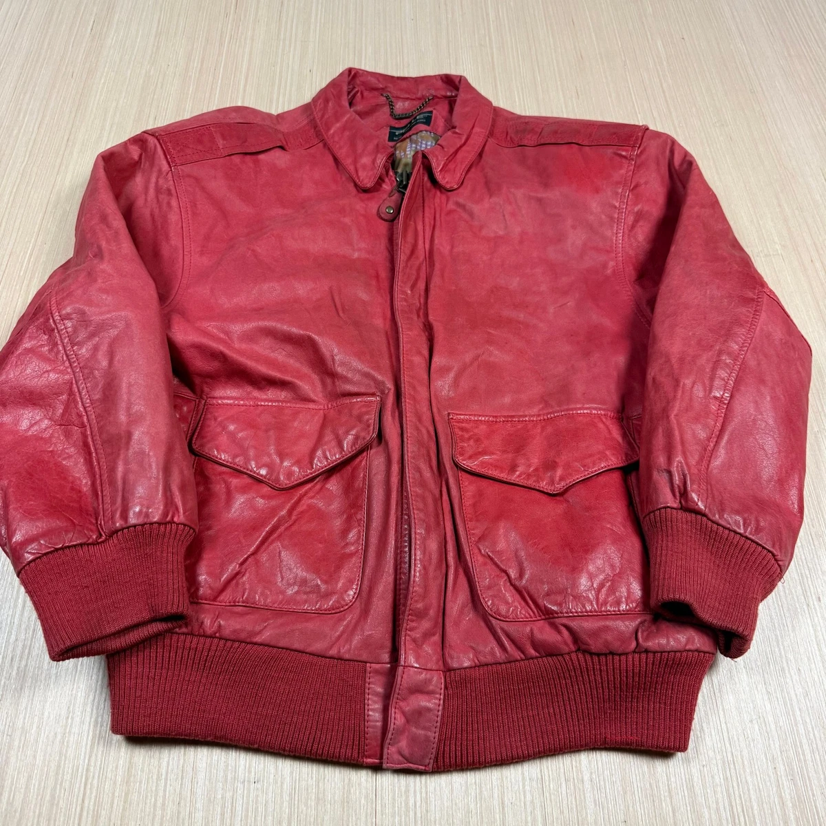 Pelle Pelle Leather Outer Shell Red Coats, Jackets & Vests for