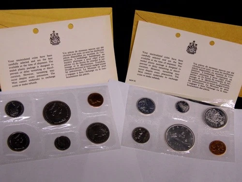 1965 Only Silver & 1970 Royal Canadian 6-Coin Mint Sets Uncirculated Sealed