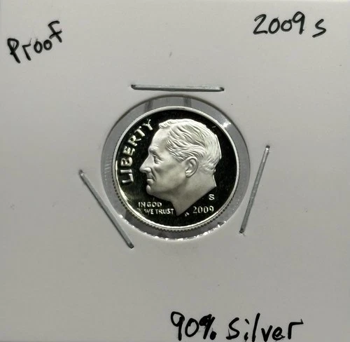 2009 S Proof Roosevelt Dime, 90% Silver, Extremely Low Mintage, Very Nice! 🔥🔥