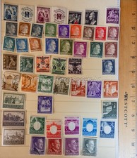 1940 to 1945 NAZI Germany Deutsches Reich Set 51 Stamps Mix Of Mint- Post Marked