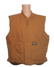 Big Smith Insulated Lining Tan Zippered Vest XL Regular Chest 46-48 Pockets Mens