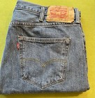 Levi's 501 Button Fly Jeans 38x30 Light Blue Y2K PreOwned — photo 1