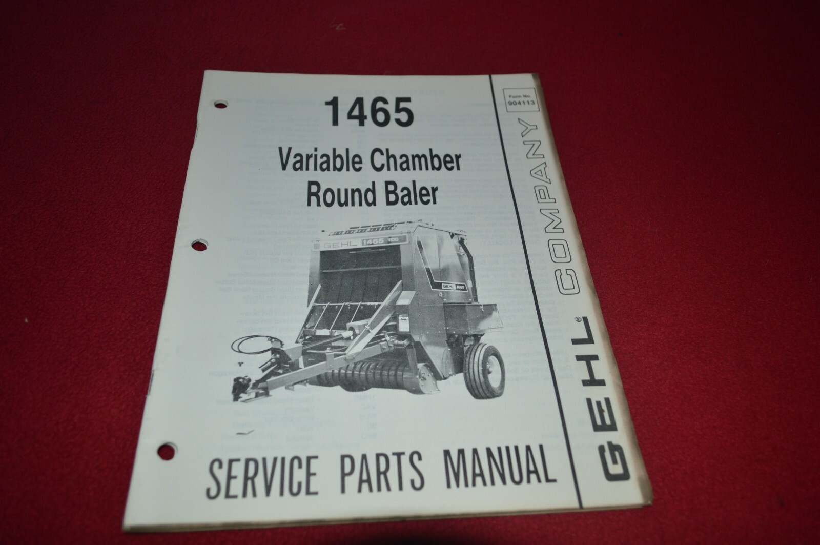 Gehl 1465 Round Baler Dealers Parts Book CDIL eBay