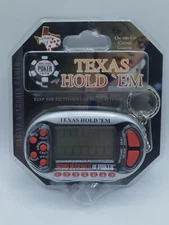 Texas Hold Em Poker Handheld Electronic Game Casino Keychain Games. NEW ~ Sealed