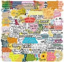 100pcs Motivational Stickers Pack Vinyl Positive Quote Scarpbooking Laptop Cars