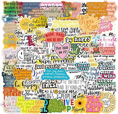 100 Stück Motivationsaufkleber Paket positives Zitat Scrapbooking Affirmation Belohnung